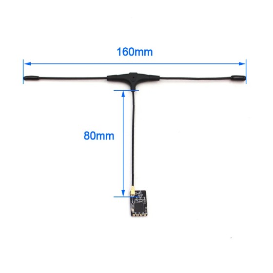 BAYCK ELRS 915MHz / 2.4GHz NANO ExpressLRS Receiver With T Type Antenna Support Wifi Upgrade for RC FPV Traversing Drones Parts